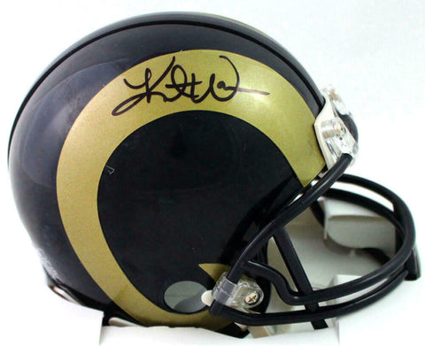 Kurt Warner Signed St. Louis Rams 00-16 Mini Helmet - Beckett W *Black
