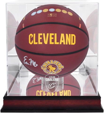 Evan Mobley Cavaliers Signed Wilson City Edition Collector's Ball w/Display Case