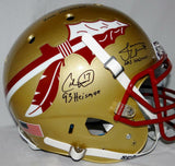 Weinke Ward Winston Heisman Signed Seminoles Gold F/S ProLine Helmet- JSA W Auth