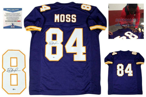 Randy Moss Autographed SIGNED Jersey - Purple - Beckett Authentic