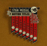 Stan Musial Signed 33x37 Framed Cut Display With Jersey & Musial Pin (JSA COA)