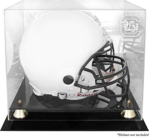 South Carolina Gamecocks Golden Classic Logo Helmet Display Case w/Mirrored Back