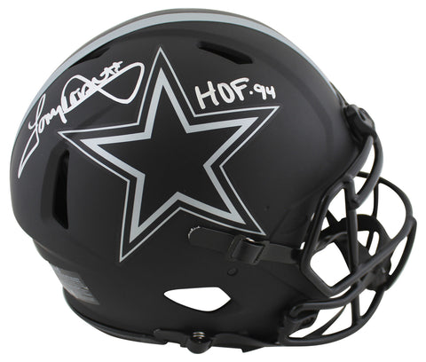 Cowboys Tony Dorsett HOF 94 Signed Eclipse Full Size Speed Proline Helmet BAS W
