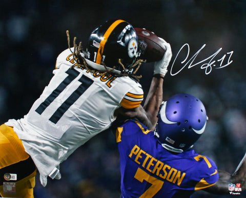 Chase Claypool Signed Pittsburgh Steelers 16x20 Catch FP Photo-Beckett W Holo