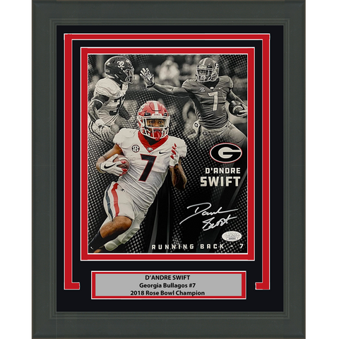 Framed Autographed/Signed D'Andre Swift Georgia Bulldogs 8x10 Photo JSA COA #9