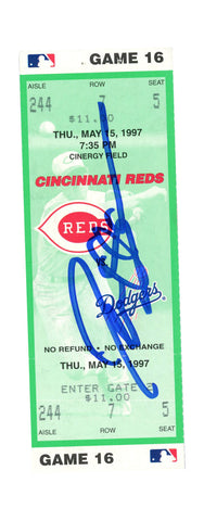 Deion Sanders Signed Cincinnati Reds 5/15/1997 vs Dodgers Ticket BAS 37235