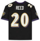 Frmd Ed Reed Ravens Signed Black M&N Replica Jersey with Multiple Inscs - 1/20