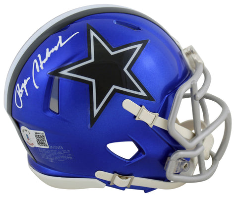 Cowboys Roger Staubach Authentic Signed Flash Speed Mini Helmet BAS Witnessed