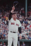 Carl Yastrzemski Custom Framed 42 x 21 TWICE signed Red Sox Yaz Day pennant 1983
