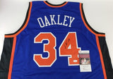 Charles Oakley Signed New York Knicks Jersey (JSA COA) All Star Power Forward