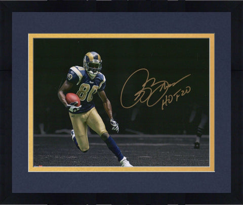 Frmd Isaac Bruce St. Louis Rams Signed 11" x 14" Photo & "HOF 20" Insc - LE 80
