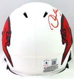 Derrick Brooks signed Buccaneers Lunar Speed Mini Helmet- Beckett W Hologram*Red