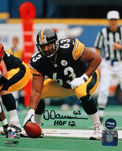 Dermontti Dawson Autographed Steelers 8x10 Stance PF Photo w/HOF- Prova *Black