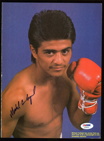 Michael Carbajal Authentic Signed 8x11 Boxing Magazine Page PSA #AB40878