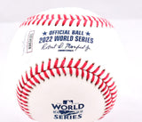 Chas McCormick Autographed Rawlings OML 2022 WS Baseball - JSA W *Blue