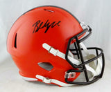Baker Mayfield Signed Cleveland Browns F/S Speed Helmet- Beckett W *Black
