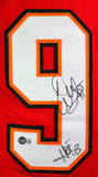 Warren Sapp Autographed Red Pro Style STAT Jersey w/ HOF- Beckett W *Black