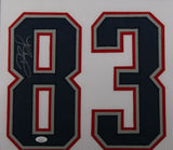 DEION BRANCH (Patriots white SKYLINE) Signed Autographed Framed Jersey JSA