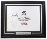 Gary Player Logan Paul Signed Framed Gary Player Inventional Golf Flag BAS LOA