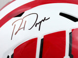 Ron Dayne Autographed Wisconsin Badgers F/S Speed Helmet W/99H-Prova *Black