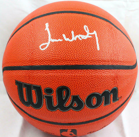 James Worthy Autographed Official NBA Wilson Basketball-Beckett W Hologram
