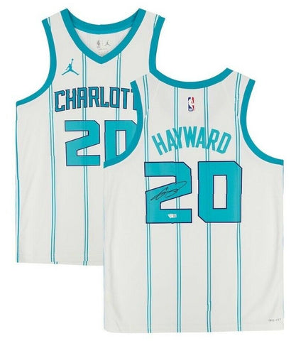 GORDON HAYWARD Autographed Charlotte Hornets Nike White Jersey FANATICS