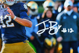 Ian Book Autographed Notre Dame Passing 8X10 FP Photo- Beckett W *White