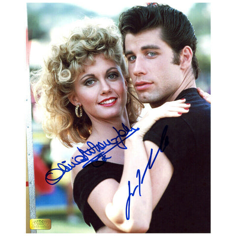Olivia Newton-John & John Travolta Autographed Grease 8x10 Photo