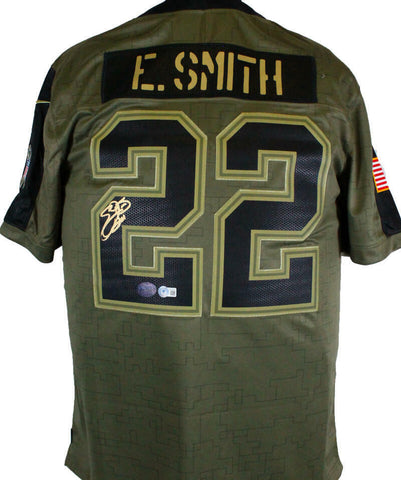Emmitt Smith Cowboys Signed Nike Salute To Service Limited Player Jsy-BAW Holo