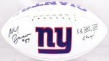 Mark Bavaro Autographed New York Giants Logo Football w/SB Champs-Beckett W Holo