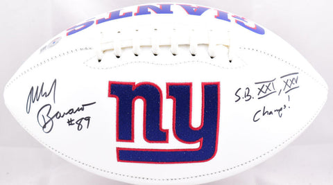 Mark Bavaro Autographed New York Giants Logo Football w/SB Champs-Beckett W Holo