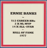Ernie Banks Signed Chicago Cubs 14x18 Custom Matted Card Display (JSA COA)Mr Cub