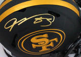 Vernon Davis Autographed 49ers Eclipse Speed Mini Helmet- Beckett W *Gold