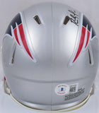 Randy Moss Autographed Patriots Speed Mini Helmet-Beckett W Hologram *Black
