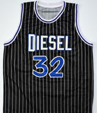 Shaquille O'Neal Autographed Black Orlando Pro Style Stat Jersey- Beckett W Holo