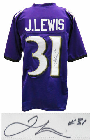 Jamal Lewis BALTIMORE RAVENS Signed Purple Custom Jersey - SCHWARTZ