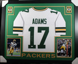 DAVANTE ADAMS (Packers white SKYLINE) Signed Autographed Framed Jersey Beckett