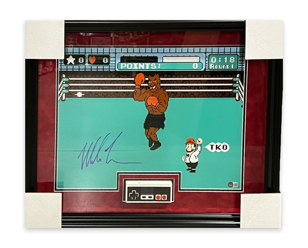 Mike Tyson Signed Autographed 16x20 Photo w Controller Shadow Box Framed Beckett