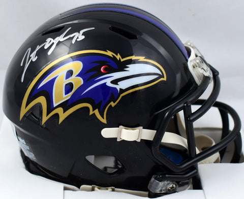 Jonathan Ogden Autographed Baltimore Ravens Speed Mini Helmet- Beckett W Holo
