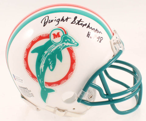 Dwight Stephenson Signed Dolphins Mini Helmet Inscribed "HOF 98" (Beckett COA)