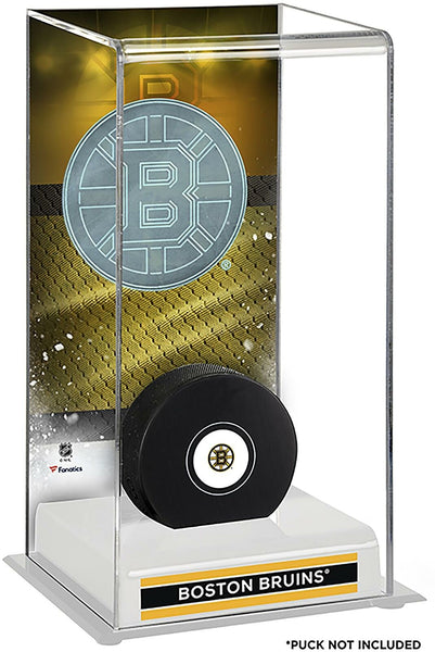 Boston Bruins Deluxe Tall Hockey Puck Case Fanatics Authentic Certified