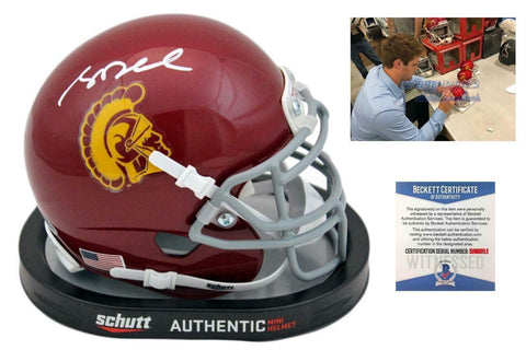 Sam Darnold Autographed SIGNED USC Trojans Mini Helmet - Beckett