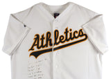 Athletics Jose Canseco "Career Stat" Signed White Majestic Jersey BAS #I87999