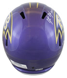 Ravens Jonathan Ogden "Stat" Signed Flash Full Size Speed Rep Helmet BAS Witness