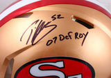 Patrick Willis Signed 49ers F/S Speed Authentic Helmet w/07 Def. ROY-BAW Holo