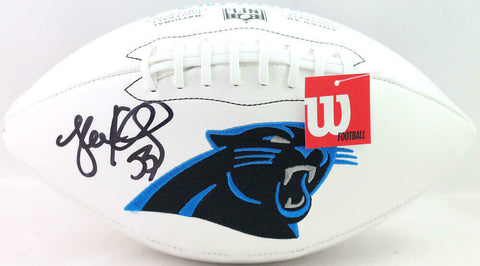 Luke Kuechly Autographed Carolina Panthers Logo Football- Beckett W *Black