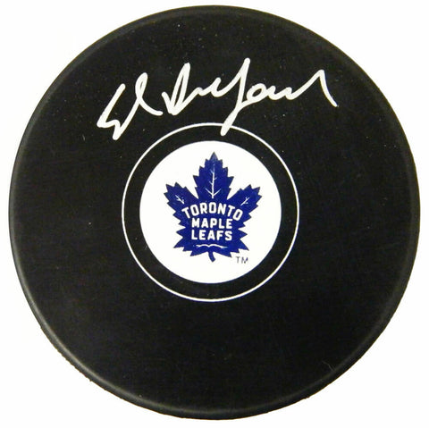 ED BELFOUR Signed Toronto Maple Leafs Logo Hockey Puck - SCHWARTZ
