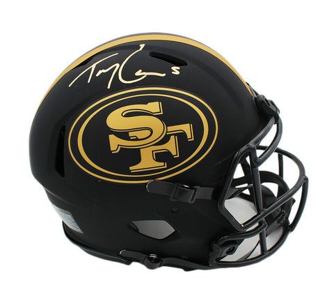 Trey Lance Signed San Francisco 49ers Speed Authentic Eclipse NFL Helmet