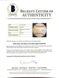 Willie Mays Monte Irvin Dual Signed Giants Baseball BAS LOA AA05923