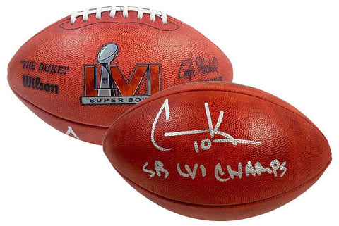 COOPER KUPP Autographed "SB LVI Champs" Rams Super Bowl Football FANATICS